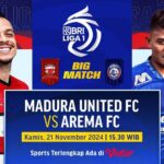 Jadwal Siaran Langsung BRI Liga 1: Madura United FC vs Arema FC Pekan Ini di Vidio